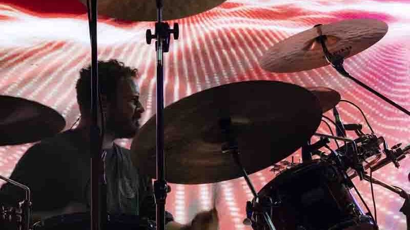 Aris Giannopoulos drummer of Villagers of Ioannina City since 2007