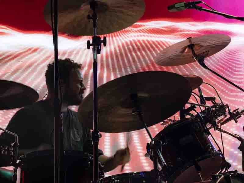 Aris Giannopoulos drummer of Villagers of Ioannina City since 2007