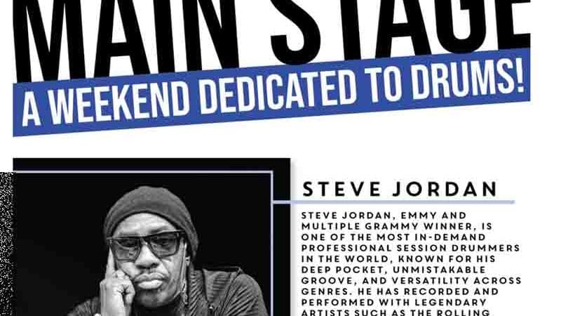 Steve Jordan will be performing at The Great Europe Drum Show 2026 on Sunday the 12th of April