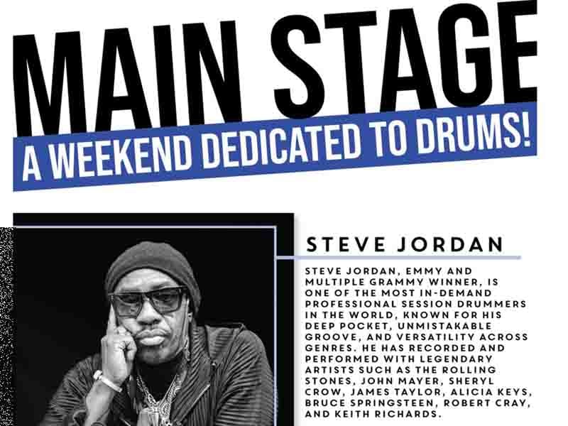 Steve Jordan will be performing at The Great Europe Drum Show 2026 on Sunday the 12th of April